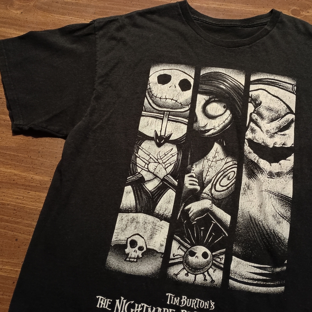 NIGHTMARE BEFORE CHRISTMAS T-SHIRT - Disney Xmas Halloween Jack Sally Tee Shirt